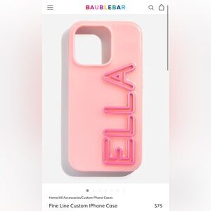 Fine Line BaubleBar Custom iPhone 15 Pro Max Case